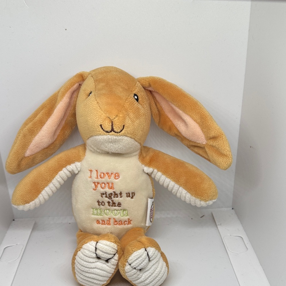 Guess how much I love plush Bunny Toy with Embroidered Message.